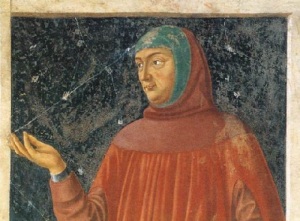 Франческо Петрарка (Портрет работы Андреа дель Кастаньо, фреска виллы Кардуччо, ок. 1450, Галерея Уффици, Италия, )