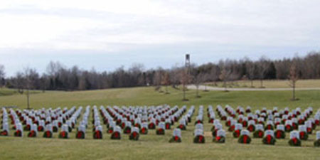 Wreaths Across America - 2009 Indiana Veterans' Memorial Cemetery, Madison, Indiana