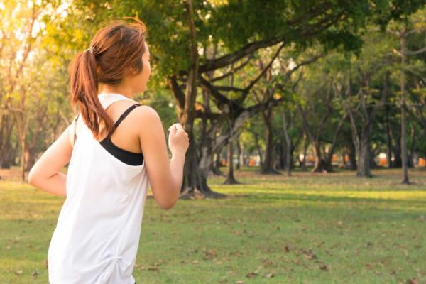 Girl Running outside