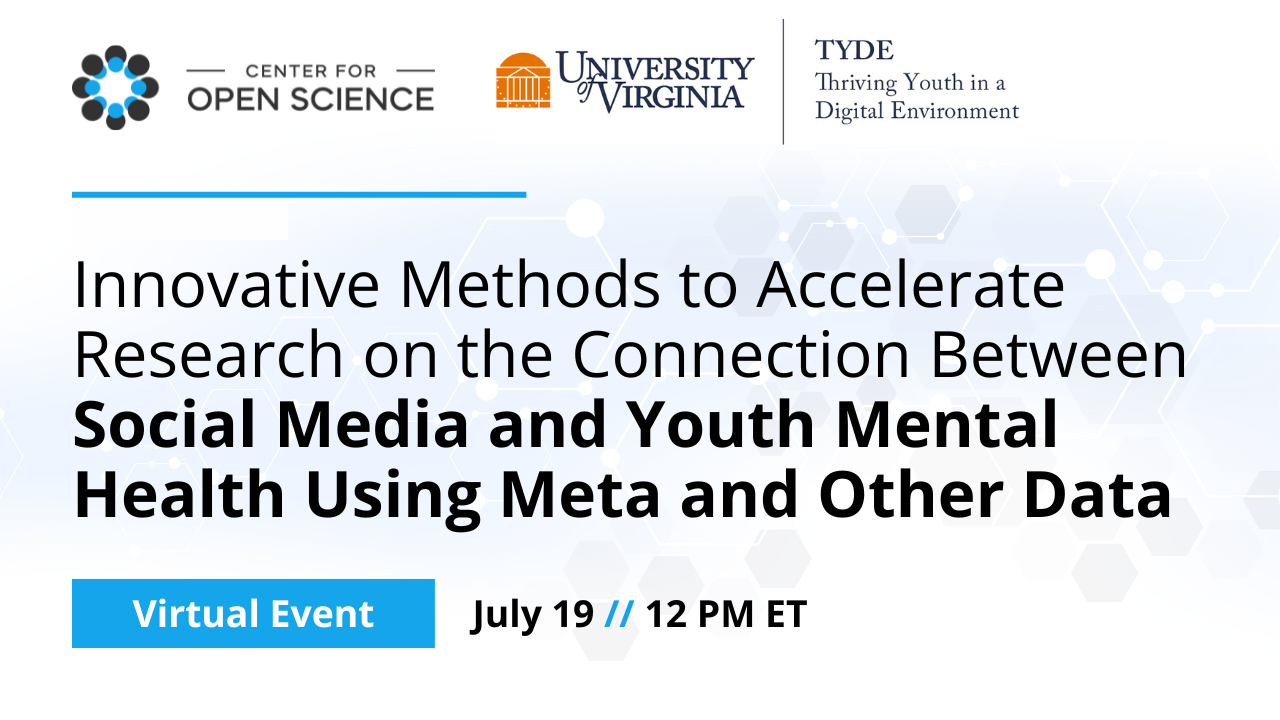 Innovative Methods to Accelerate Research on the Connection Between Social Media and Youth Mental Health Using Meta and Other Data