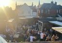 Beer garden at The Old Village Inn