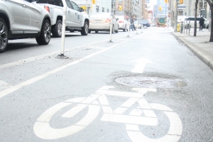 A bike lane is shown in this file photo. (Chris Fox/CP24.com)