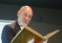 Sir Patrick Stewart with the First Folio at the Craven Museum in Skipton