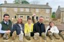From left, Broadacres’ head of construction and investment James Marley, Broadacres’ director development and investment Helen Fielding, Broadacres’ chief executive Gail Teasdale, Dean John and Broadacres’ chair Helen Simpson