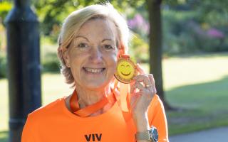 Viv Pow after last year's fun run and walk in her honour in Darlington's South Park