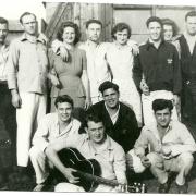 Having sing-song at the US military hospital at Morley