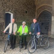 From left, the dean of Norwich, Dr Andrew Braddock, the bishop of Lynn, Dr Jane Steen and the bishop of Norwich, Graham Usher.