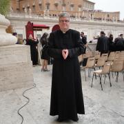 Father Michael has been dismissed as a priest after physically assaulting a 77-year-old woman - pictured here at St Peter’s