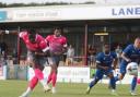 Francis Amartey slots home from the penalty spot to give the Terras the lead