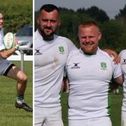 Dorchester's Jack Adams, left, scored two tries, while Weymouth & Portland's James Newsam, Billy Hayne and Reece Makin all featured