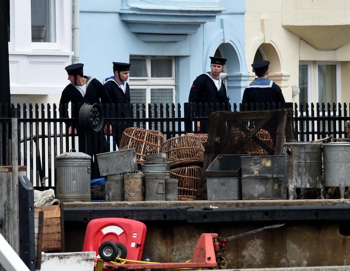 Dunkirk filming in Weymouth. Pictures: Finnbarr Webster