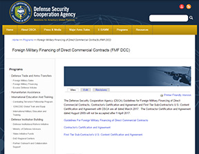 Foreign Military Financing of Direct Commercial Contracts Cover