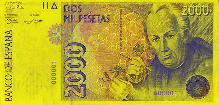 Karta tal-peseta tal-2,000 minn quddiem