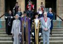 Sirajul Islam, centre left, the new Sheriff of Norwich and Vivien Thomas, centre right, new Lord Mayor