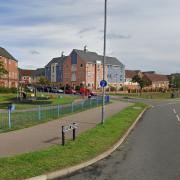 The man is said to have exposed himself to the woman as she walked along Kestrel Avenue