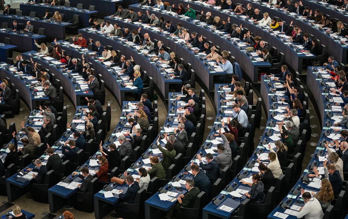 Foto degli eurodeputati in plenaria a Strasburgo