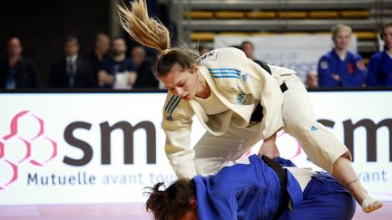 Marina Olarte, lors du championnat de France de judo, le 11 mars 2017. (LAUNETTE FLORIAN / MAXPPP)