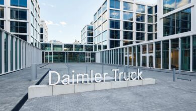Daimler Truck sign outside German headquarters