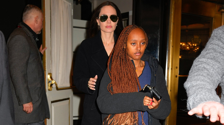 Angelina Jolie with Zahara Jolie-Pitt