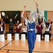 St Michael's Primary drumming with Amanda Currie
