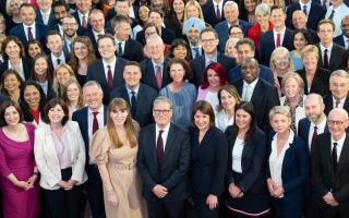 Keir Starmer with some of the new intake of Labour MPs