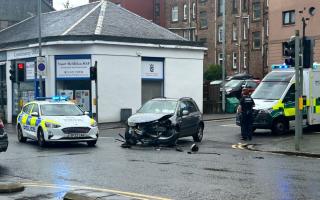 The crash happened in Patrick Street on Wednesday morning.