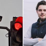 Cllr Matthew Goodwin-Freeman (right) captured a picture of a ULEZ camera