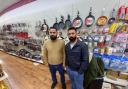 Sushil Kumar (left) and Zulfiqar Hussain in the shop