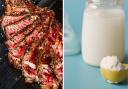 Steak and baby formula, stock images