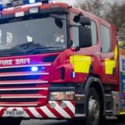 Herefordshire firefighters as caravan destroyed and farmyard on fire