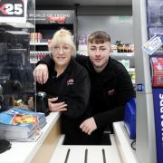 Sales assistant, Carol Soden, and assistant manager, Adam Bailey