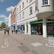 The Body Shop in Hereford at the corner of Gomond Street and Commercial Street