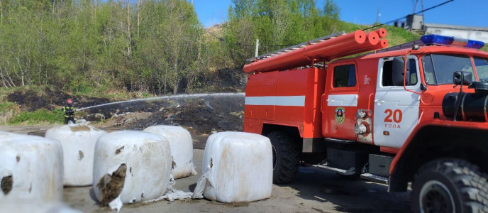 На территории «Полярной звезды» в Междуречье произошел пожар