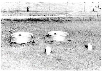 Two evaporation pans were installed in 1957