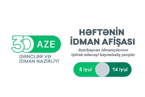 İdmançılarımızın iştirak edəcəyi beynəlxalq yarışlar üzrə HƏFTƏNİN İDMAN AFİŞASI