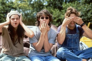 DAZED AND CONFUSED, from left: Rory Cochrane, Jason London, Sasha Jenson, 1993. ph: Gabor Szitanyi / ©Gramercy Pictures / Courtesy Everett Collection