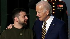 Ukrajinský prezident Volodymyr Zelenskyj během návštěvy Bílého domu v prosinci 2022