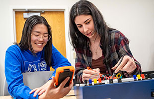 Photo of students in a lab