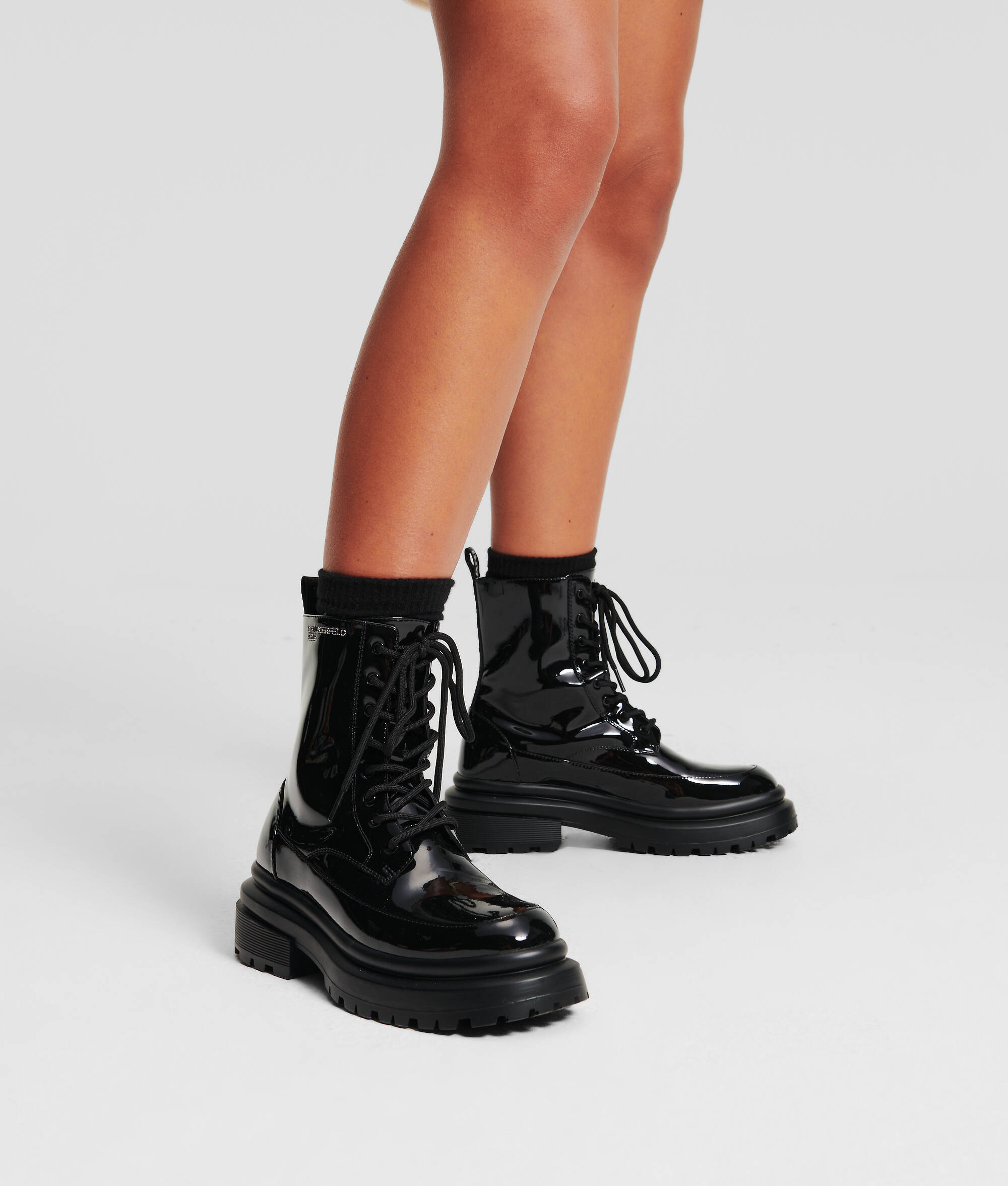 KLJ BROOKE PATENT LEATHER BOOTS