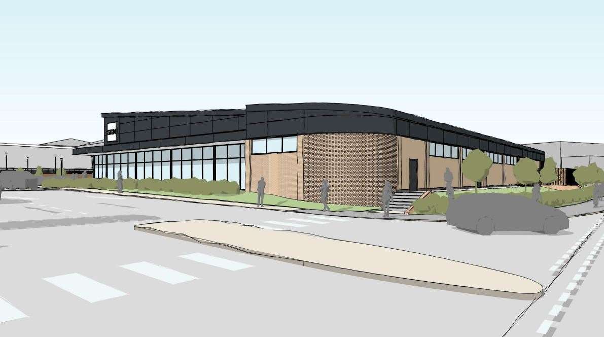 How the new supermarket on Park Farm Industrial Estate in Folkestone could look. Picture: Corstorphine & Wright