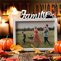 Efeito de foto - Halloween. Family photo