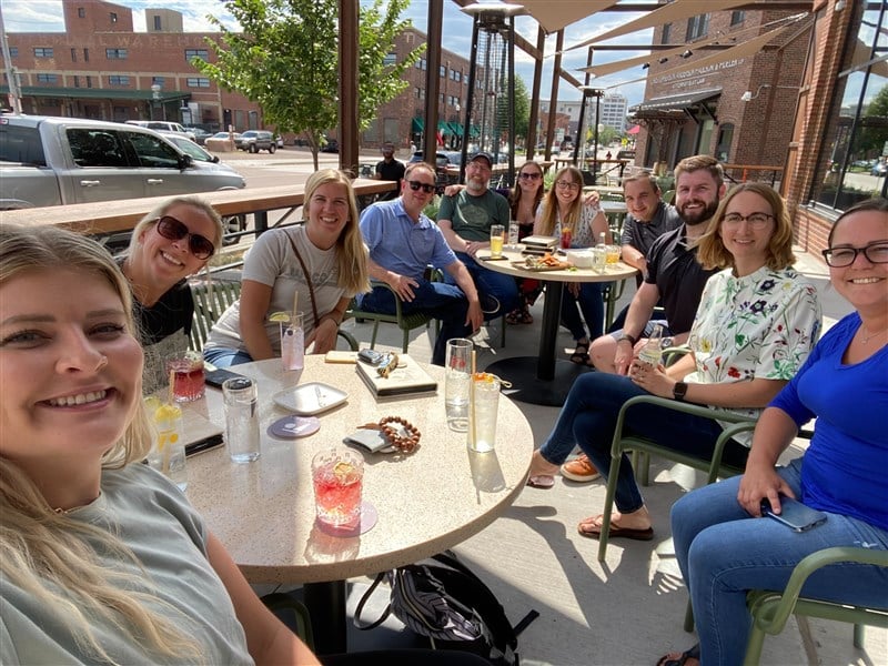 Staff at happy hour