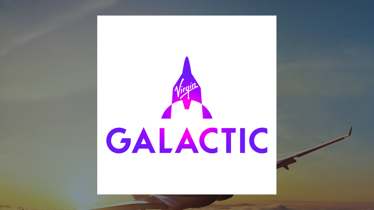 Virgin Galactic logo with Aerospace background