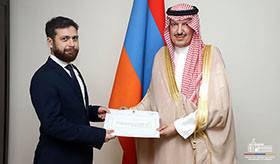 The newly appointed Ambassador of the Kingdom of Saudi Arabia handed over the copy of his credentials to the Deputy Foreign Minister of Armenia