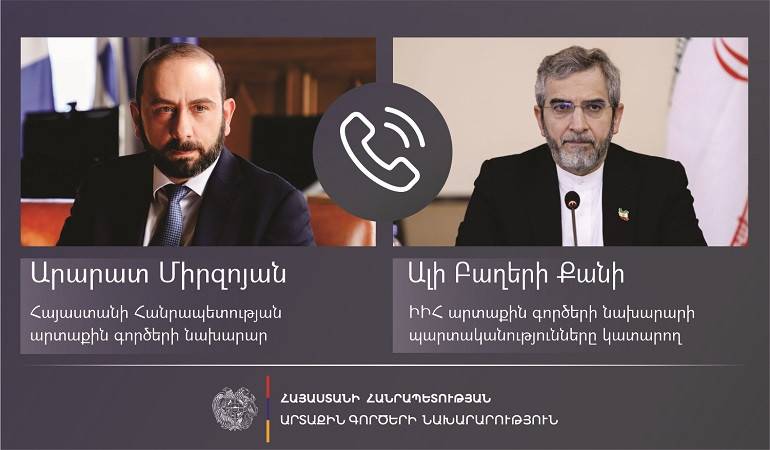 Telephone conversation between the Foreign Minister of Armenia and the Acting Foreign Minister of Iran