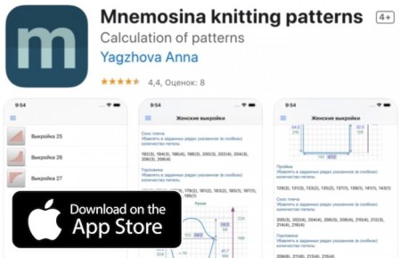 Выкройка вязания в приложении Apple