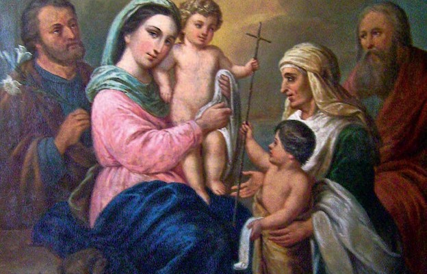 Joachim z Anną, Maryją, Józefem i Jezusem – obraz z kościoła w Krasnem k. Rzeszowa