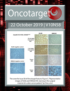 Journal Cover for Oncotarget V10N58