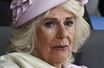 La reine Camilla à la cérémonie de commémoration britannique des 80 ans du débarquement, à Portsmouth, le 5 juin 2024.