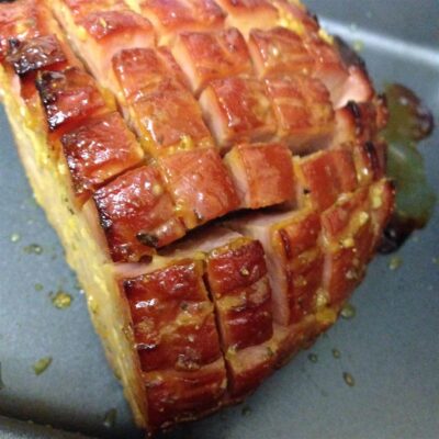 Запеченный свиной окорок в глазури - рецепт с фото
